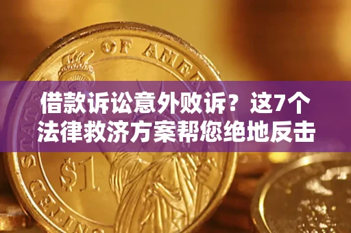 武汉借款诉讼意外败诉？这7个法律救济方案帮您绝地反击！