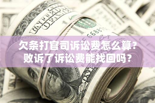 武汉欠条打官司诉讼费怎么算？败诉了诉讼费能找回吗？
