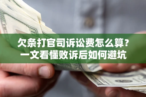 武汉欠条打官司诉讼费怎么算？一文看懂败诉后如何避坑